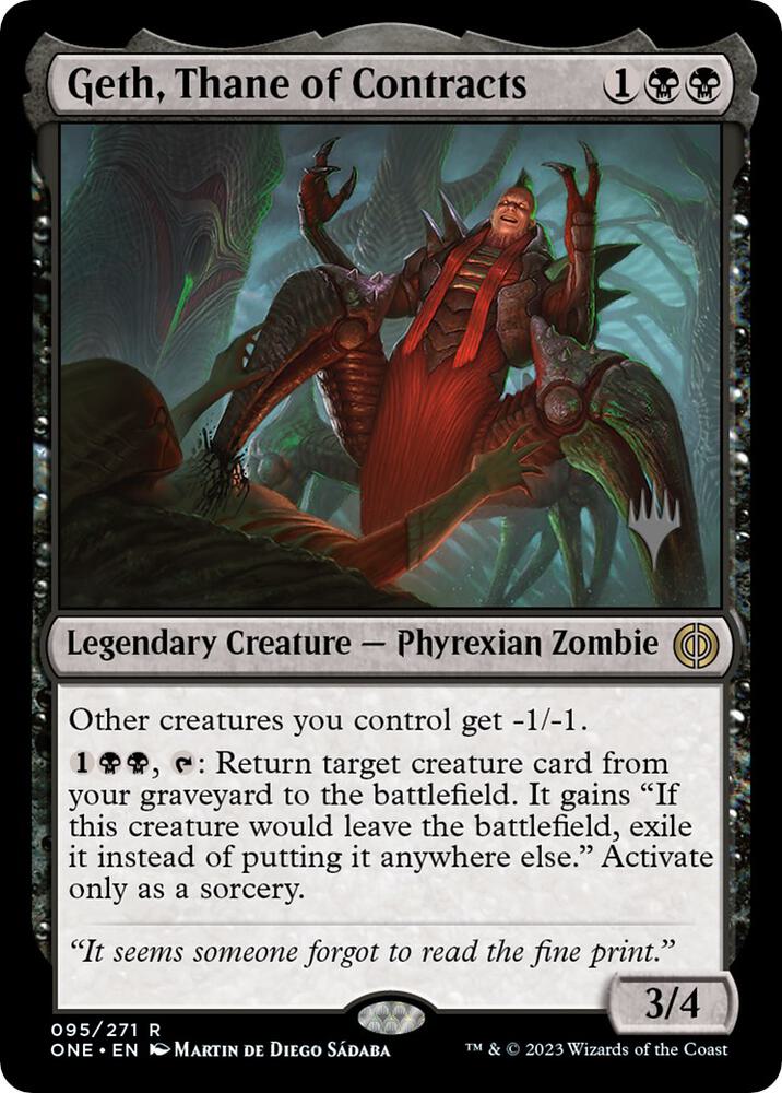 Geth Thane of Contracts 95 (Promo Pack: Phyrexia: All Will Be One)  | Good Games Morley