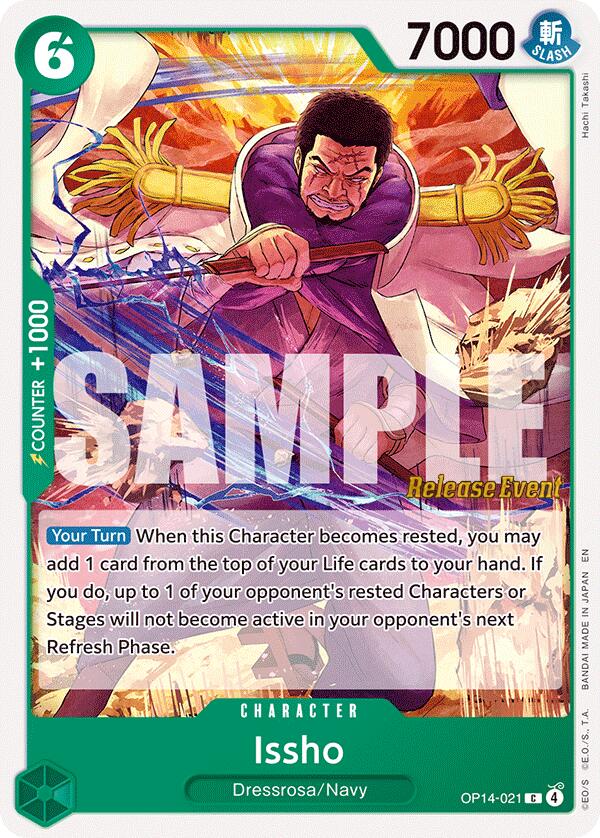 Issho (OP14-021) [The Azure Sea's Seven Release Event Cards] | Good Games Morley