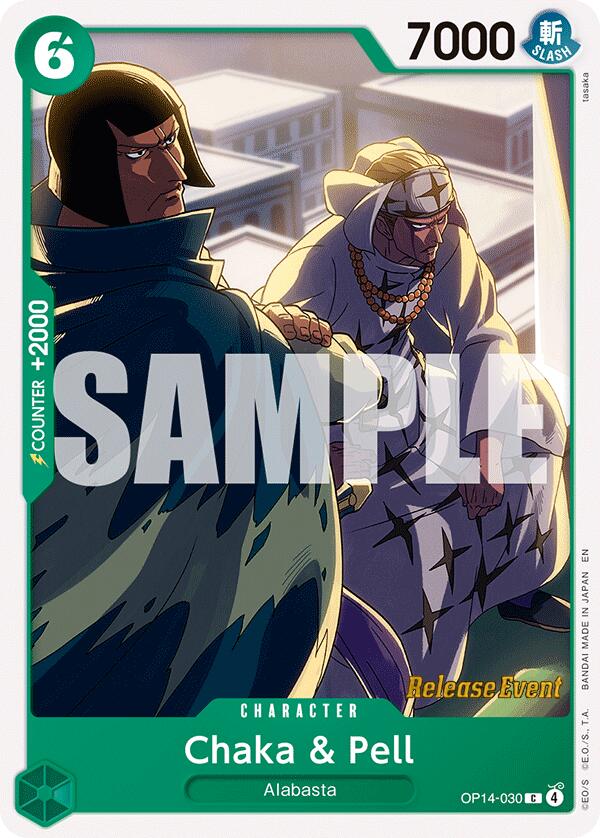 Chaka & Pell (OP14-030) [The Azure Sea's Seven Release Event Cards] | Good Games Morley