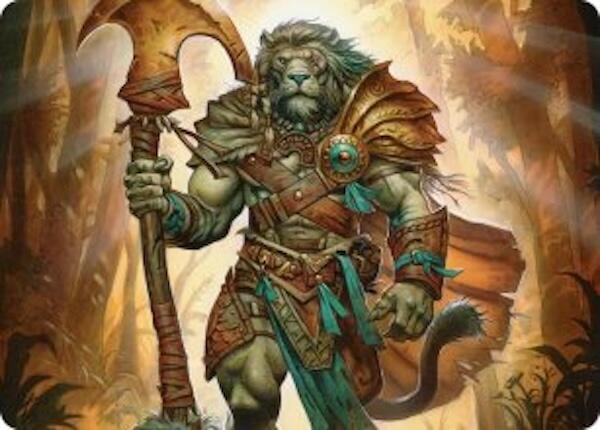 Ajani, Outland Chaperone Art Card [Lorwyn Eclipsed Art Series] | Good Games Morley