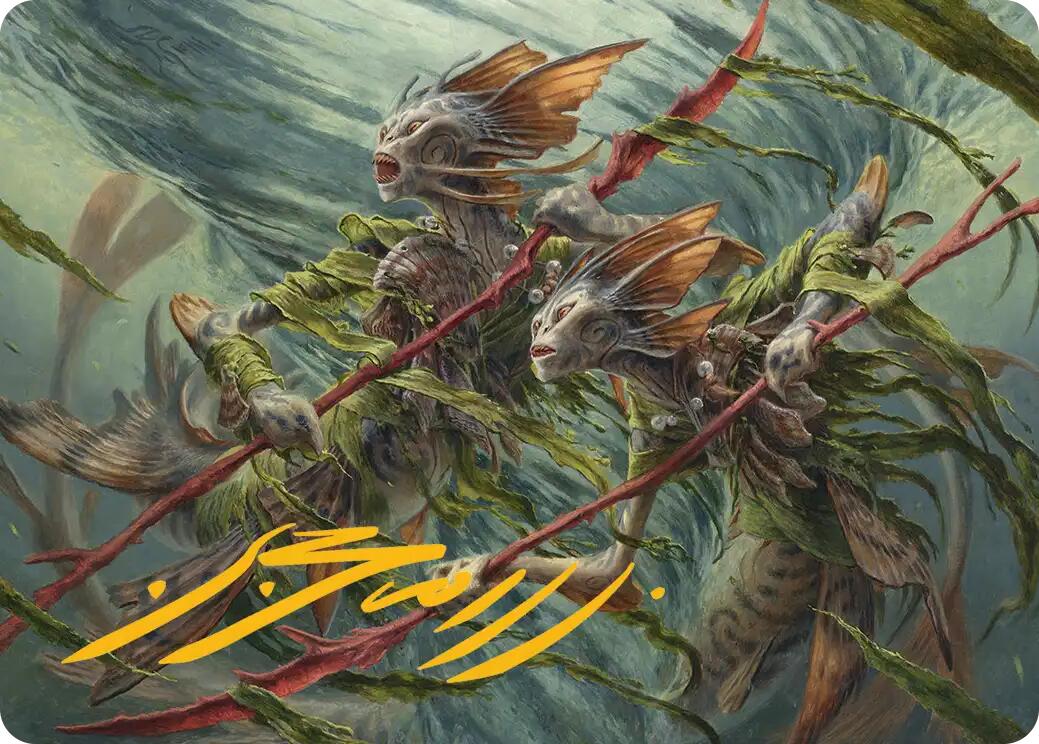 Champions of the Shoal Art Card (Gold-Stamped Signature) [Lorwyn Eclipsed Art Series] | Good Games Morley