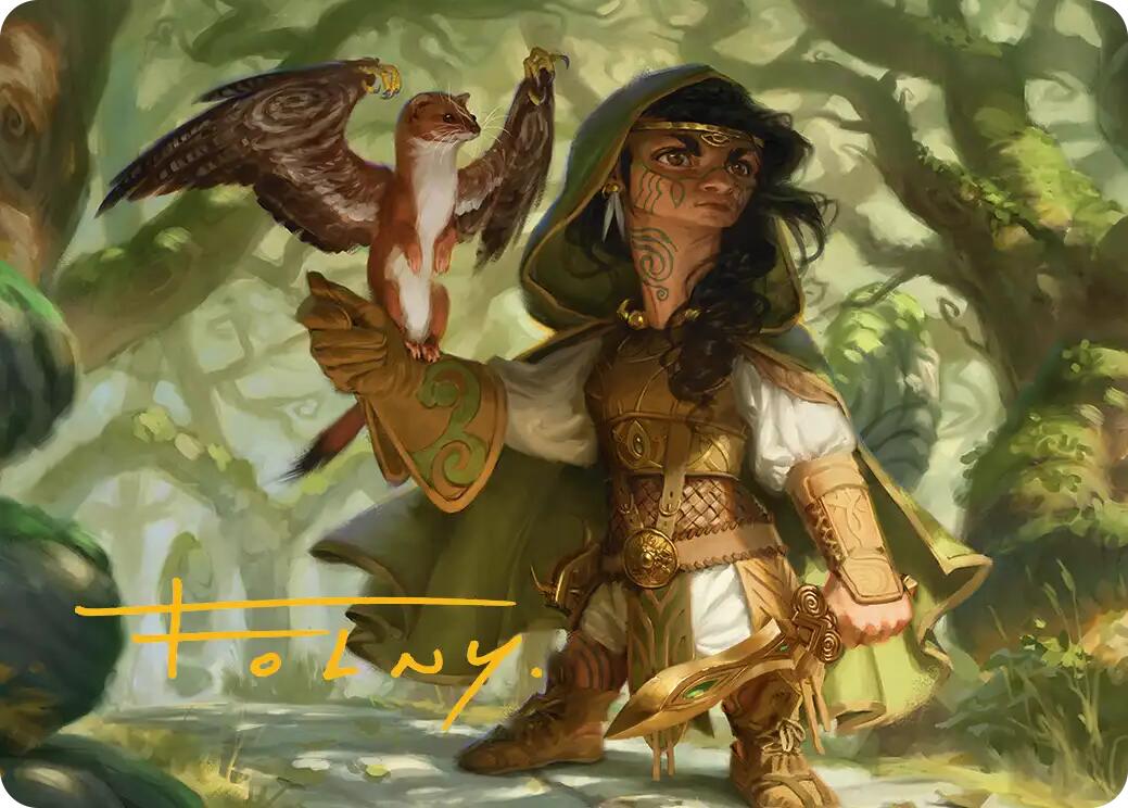 Crossroads Watcher Art Card (Gold-Stamped Signature) [Lorwyn Eclipsed Art Series] | Good Games Morley