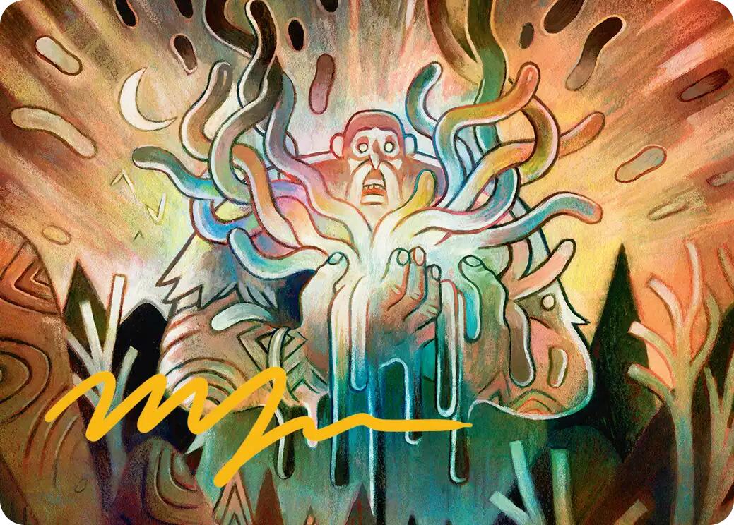 Aurora Awakener Art Card (40/54) (Gold-Stamped Signature) [Lorwyn Eclipsed Art Series] | Good Games Morley