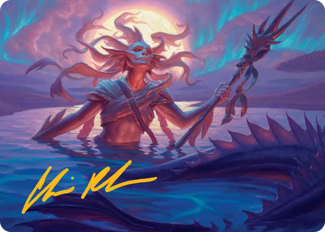 Eclipsed Merrow Art Card (Gold-Stamped Signature) [Lorwyn Eclipsed Art Series] | Good Games Morley