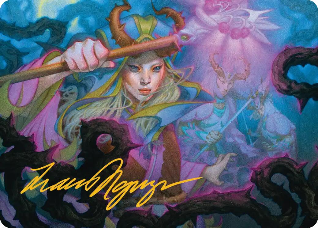 Stoic Grove-Guide Art Card (Gold-Stamped Signature) [Lorwyn Eclipsed Art Series] | Good Games Morley