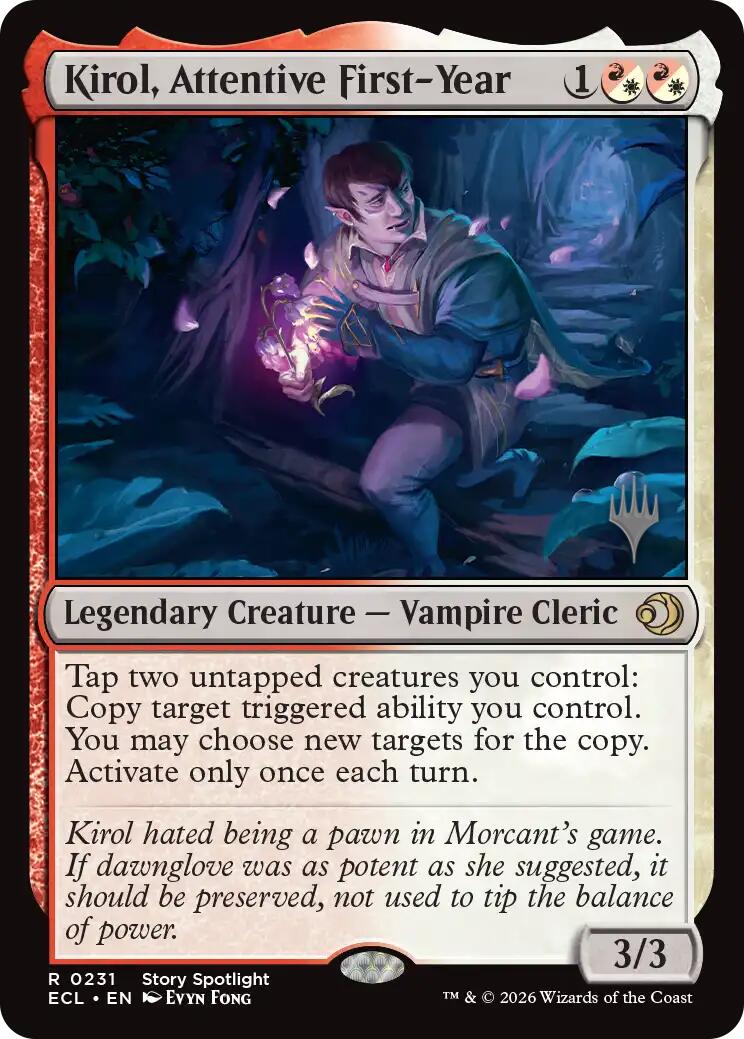 Kirol, Attentive First-Year [Lorwyn Eclipsed Promos] | Good Games Morley