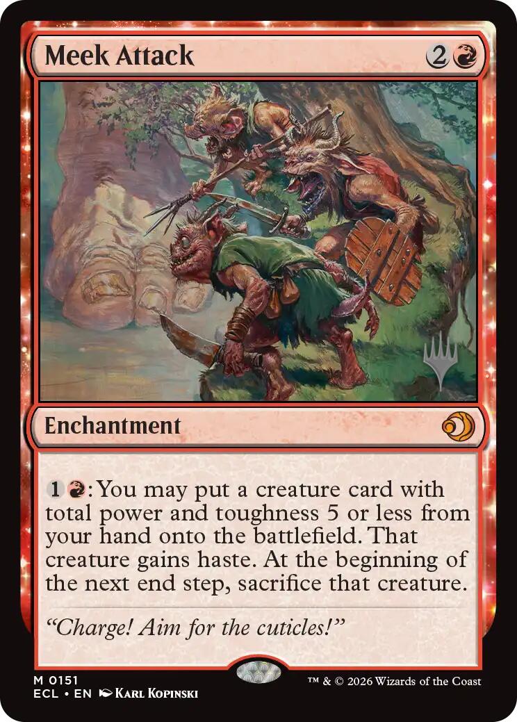 Meek Attack [Lorwyn Eclipsed Promos] | Good Games Morley