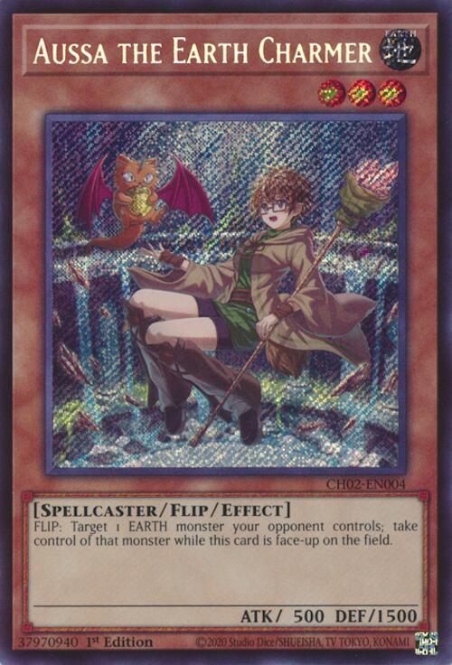 Aussa the Earth Charmer [CH02-EN004] Secret Rare | Good Games Morley
