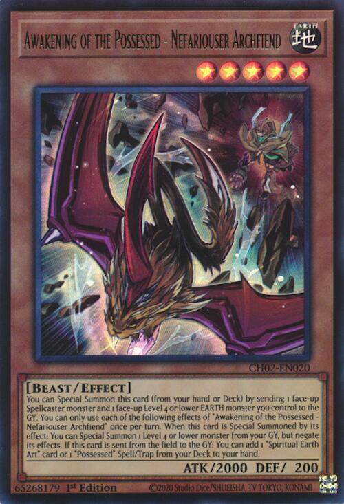 Awakening of the Possessed - Nefariouser Archfiend [CH02-EN020] Ultra Rare | Good Games Morley
