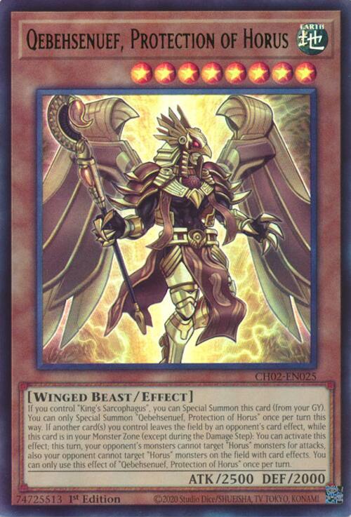 Qebehsenuef, Protection of Horus [CH02-EN025] Ultra Rare | Good Games Morley