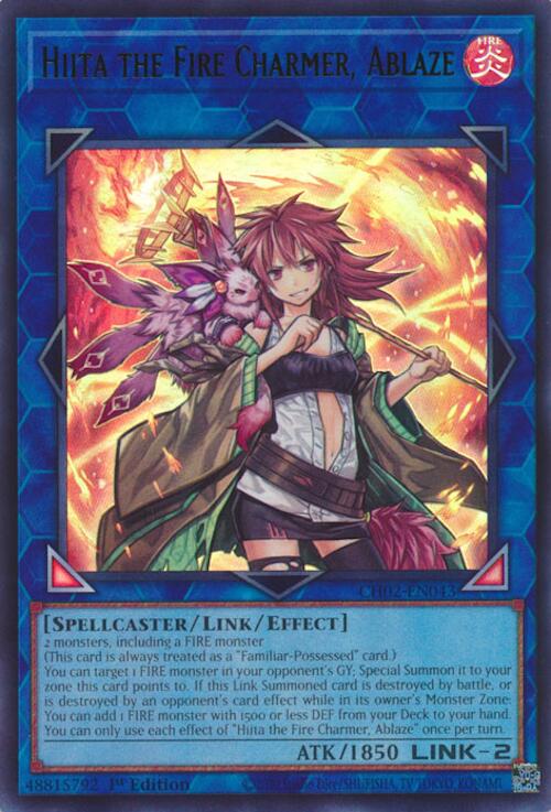 Hiita the Fire Charmer, Ablaze [CH02-EN043] Ultra Rare | Good Games Morley