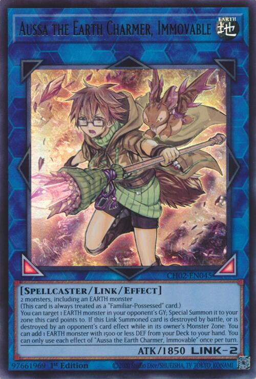 Aussa the Earth Charmer, Immovable [CH02-EN045] Ultra Rare | Good Games Morley