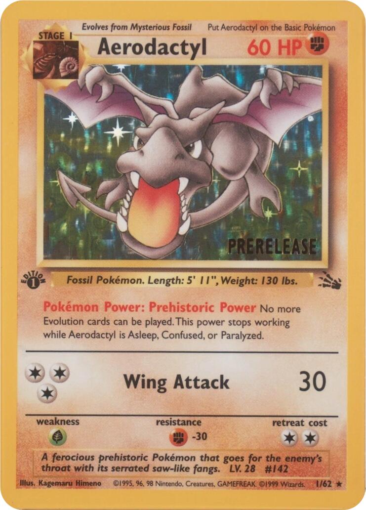 Aerodactyl (01/62) (Prerelease) [Miscellaneous Cards] | Good Games Morley