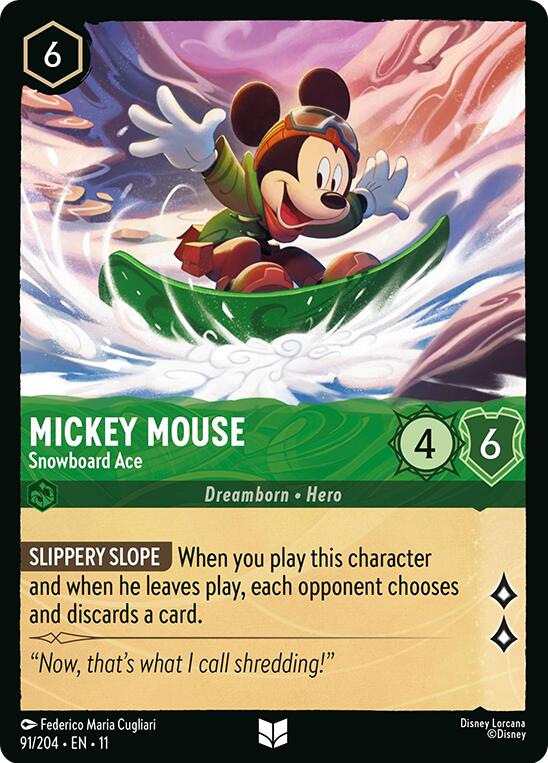 Mickey Mouse - Snowboard Ace (91/204) [Winterspell] | Good Games Morley