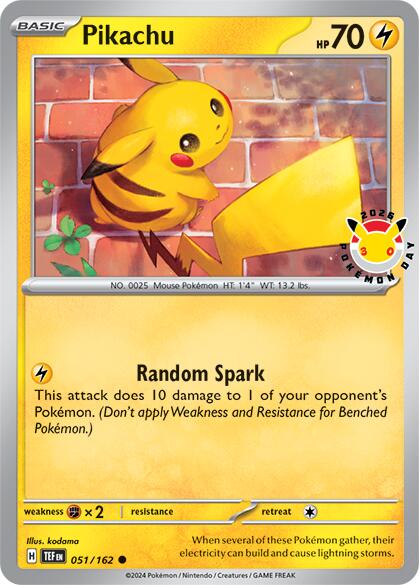 Pikachu (051/162) (Pokemon Day 2026) [Miscellaneous Cards] | Good Games Morley