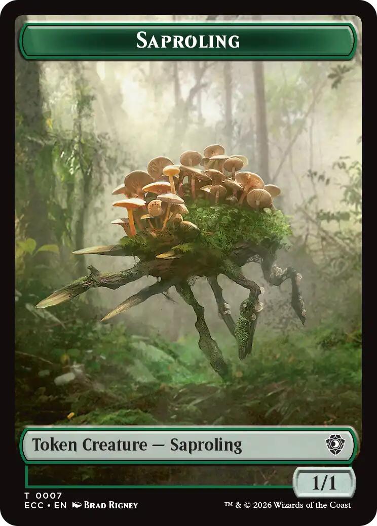 Saproling // Scarecrow Double-Sided Token [Lorwyn Eclipsed Tokens] | Good Games Morley