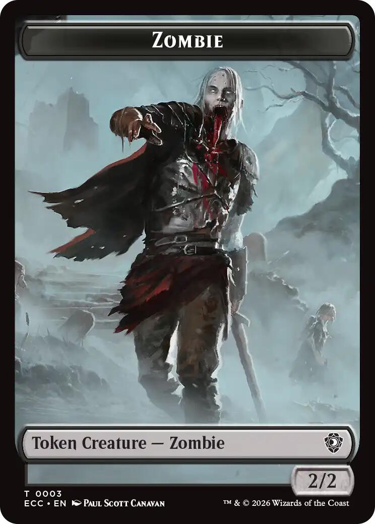 Zombie // Snake Double-Sided Token [Lorwyn Eclipsed Tokens] | Good Games Morley