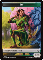 Elf // Treasure Double-Sided Token [Lorwyn Eclipsed Tokens] | Good Games Morley
