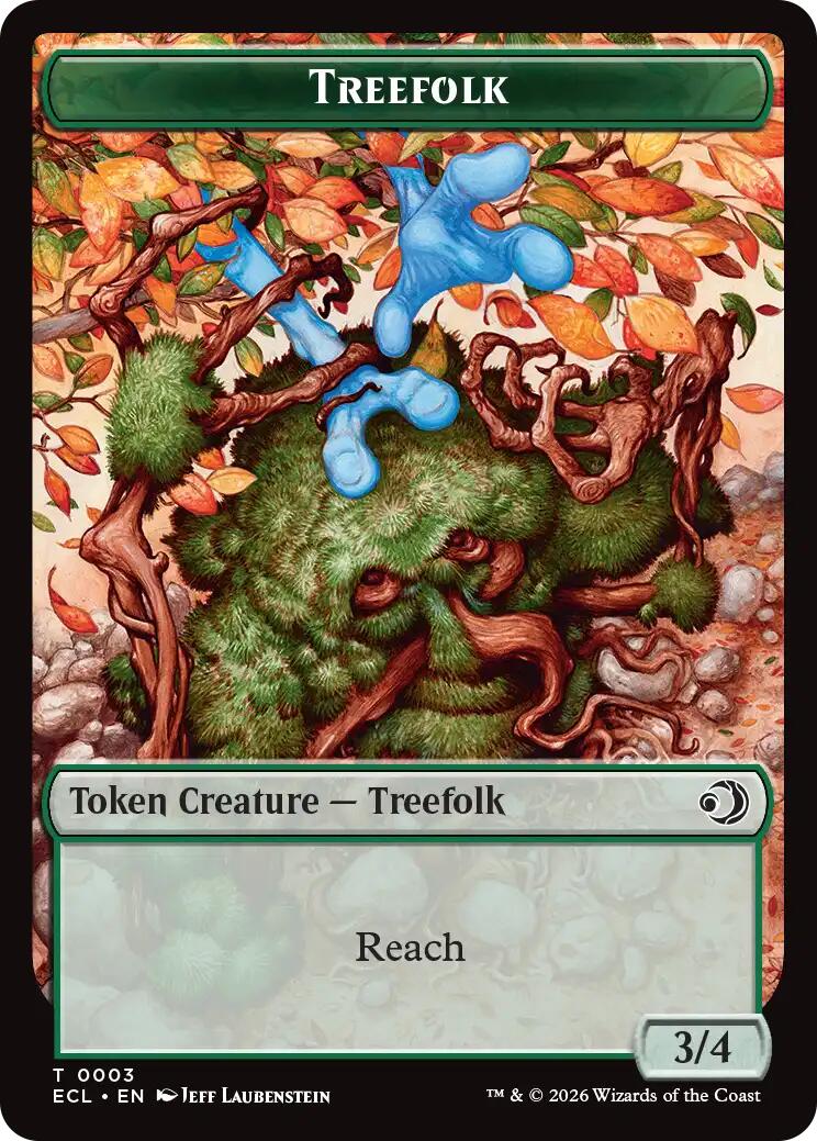 Treefolk // Goblin Double-Sided Token [Lorwyn Eclipsed Tokens] | Good Games Morley