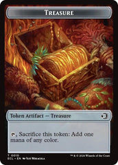 Elf // Treasure Double-Sided Token [Lorwyn Eclipsed Tokens] | Good Games Morley