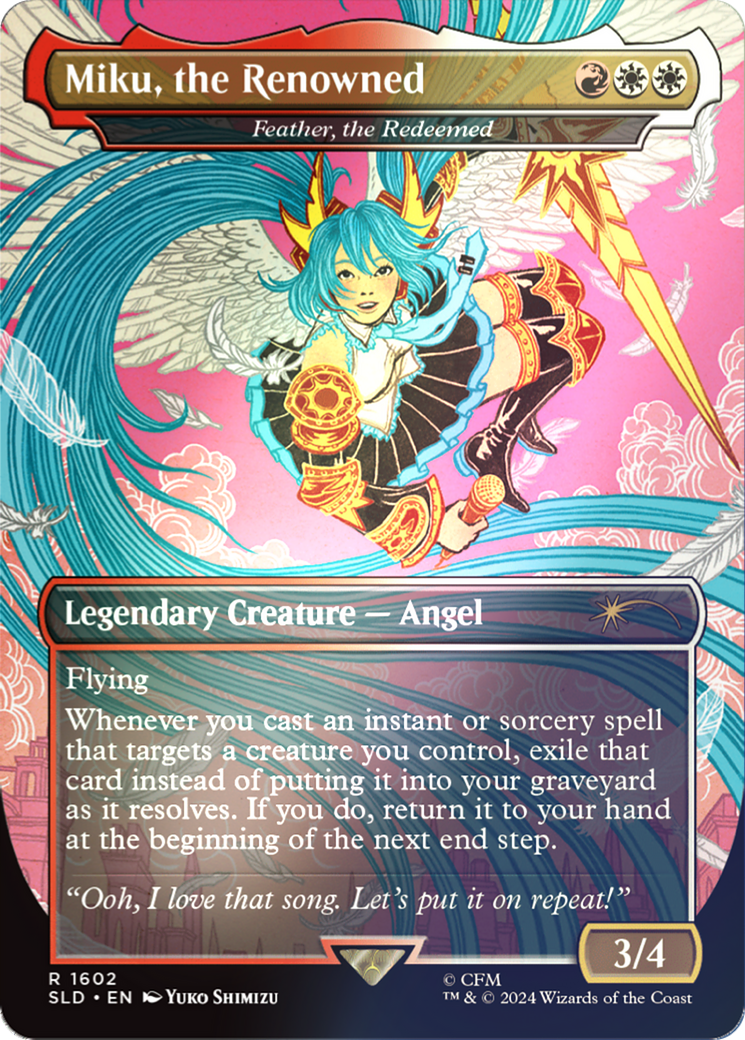 Miku, the Renowned - Feather, the Redeemed (Rainbow Foil) [Secret Lair Drop Series] | Good Games Morley