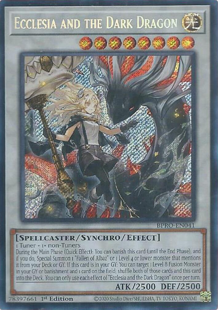 Ecclesia and the Dark Dragon [BPRO-EN041] Secret Rare | Good Games Morley