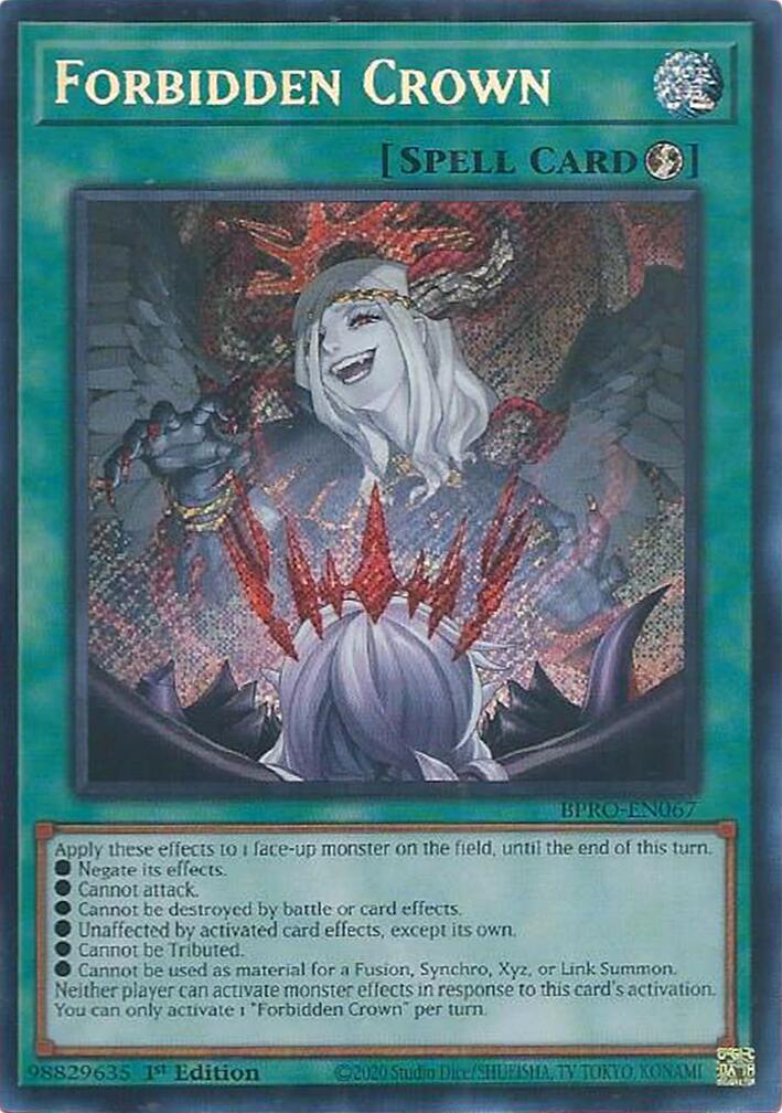 Forbidden Crown [BPRO-EN067] Secret Rare | Good Games Morley