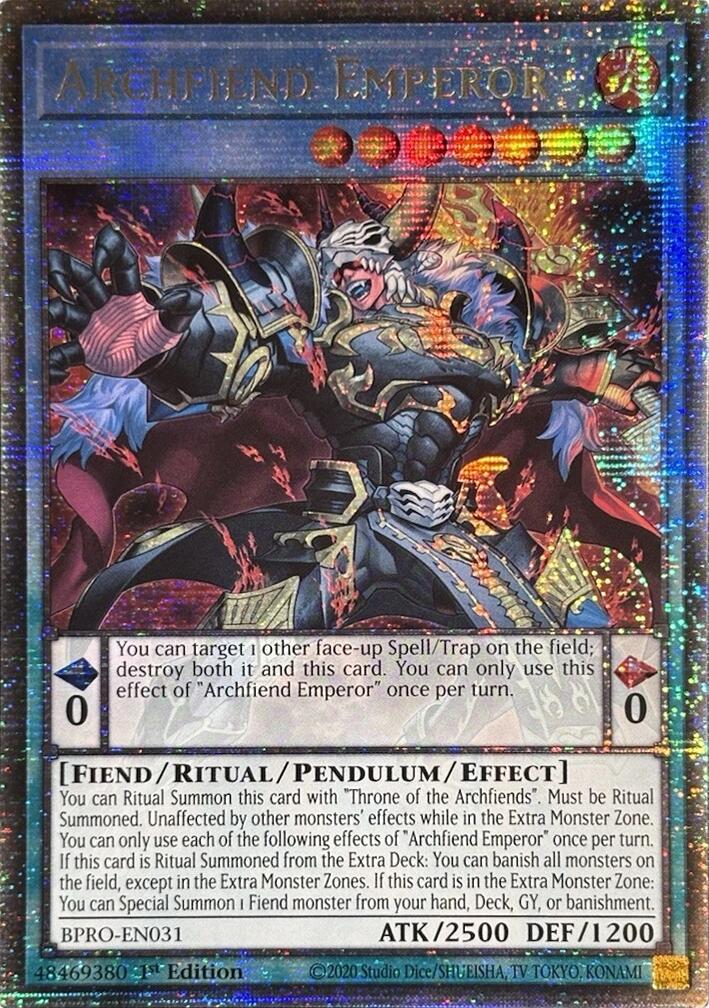 Archfiend Emperor (Starlight Rare) [BPRO-EN031] Starlight Rare | Good Games Morley