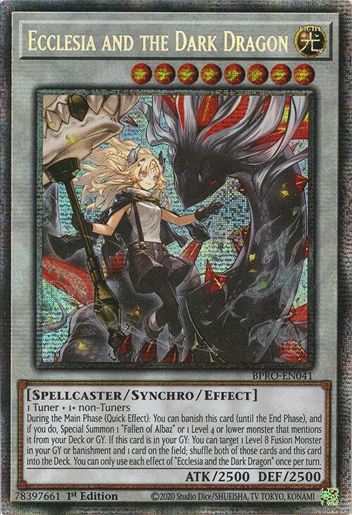 Ecclesia and the Dark Dragon (Starlight Rare) [BPRO-EN041] Starlight Rare | Good Games Morley