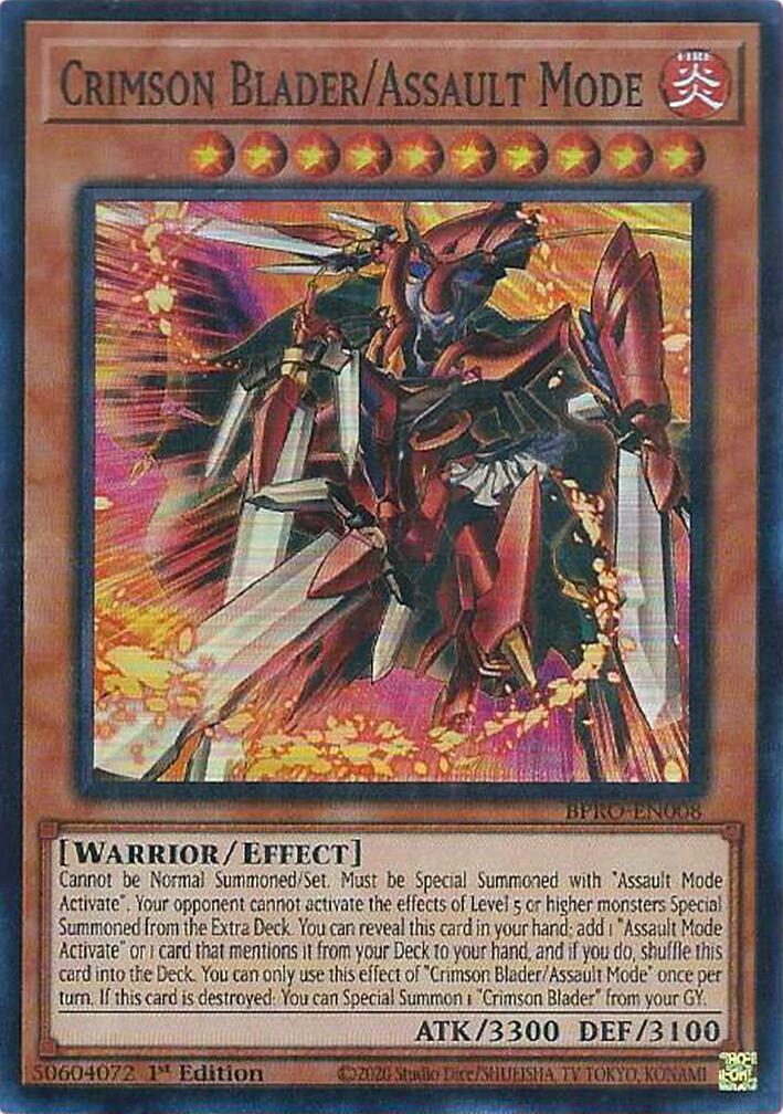 Crimson Blader/Assault Mode [BPRO-EN008] Super Rare | Good Games Morley