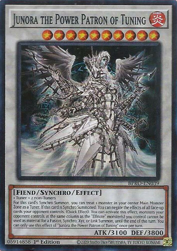 Junora the Power Patron of Tuning [BPRO-EN039] Super Rare | Good Games Morley