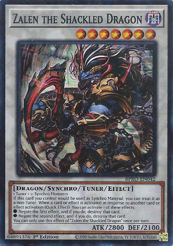 Zalen the Shackled Dragon [BPRO-EN042] Super Rare | Good Games Morley