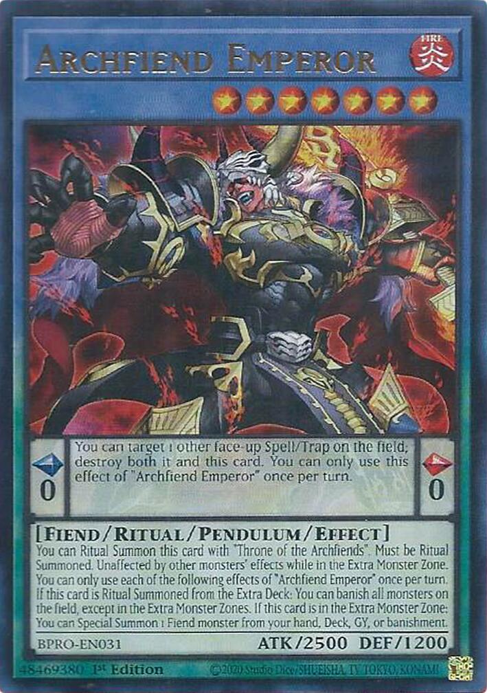 Archfiend Emperor [BPRO-EN031] Ultra Rare | Good Games Morley