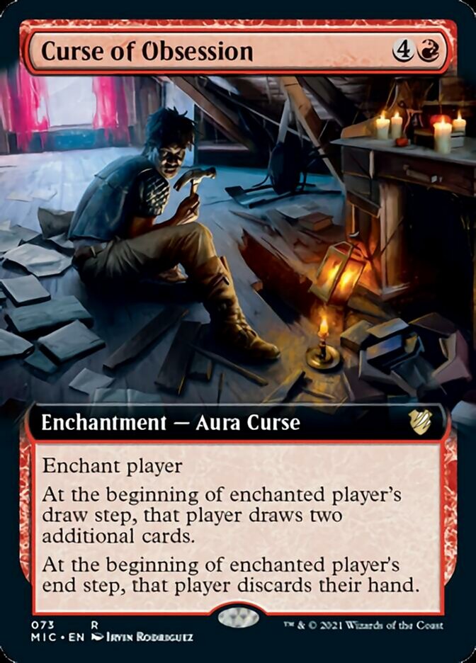Curse of Obsession (Extended Art) [Innistrad: Midnight Hunt Commander] | Good Games Morley