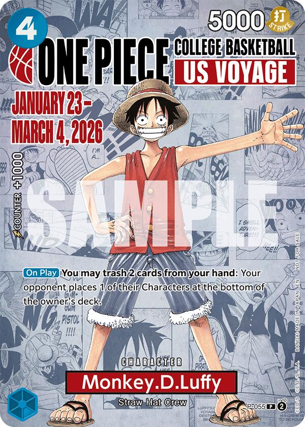 Monkey.D.Luffy (College Basketball US Voyage) [One Piece Promotion Cards] | Good Games Morley