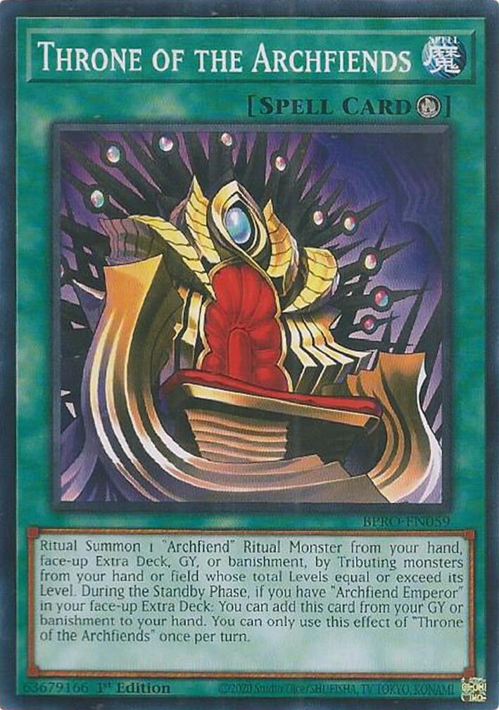 Throne of the Archfiends [BPRO-EN059] Common | Good Games Morley