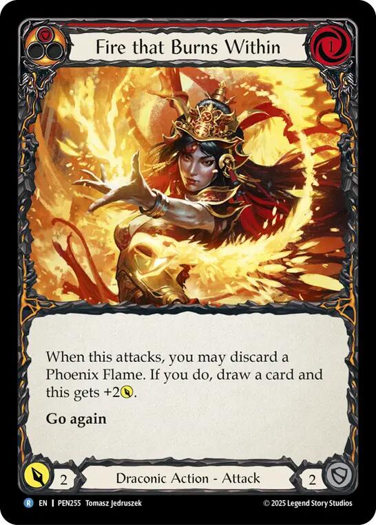 Fire that Burns Within [PEN255] (Compendium of Rathe)  Rainbow Foil | Good Games Morley