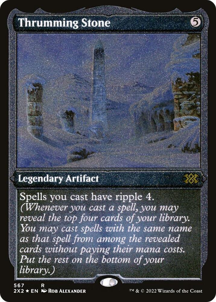 Thrumming Stone Foil Etched 567 (Double Masters 2022)  - Foil | Good Games Morley
