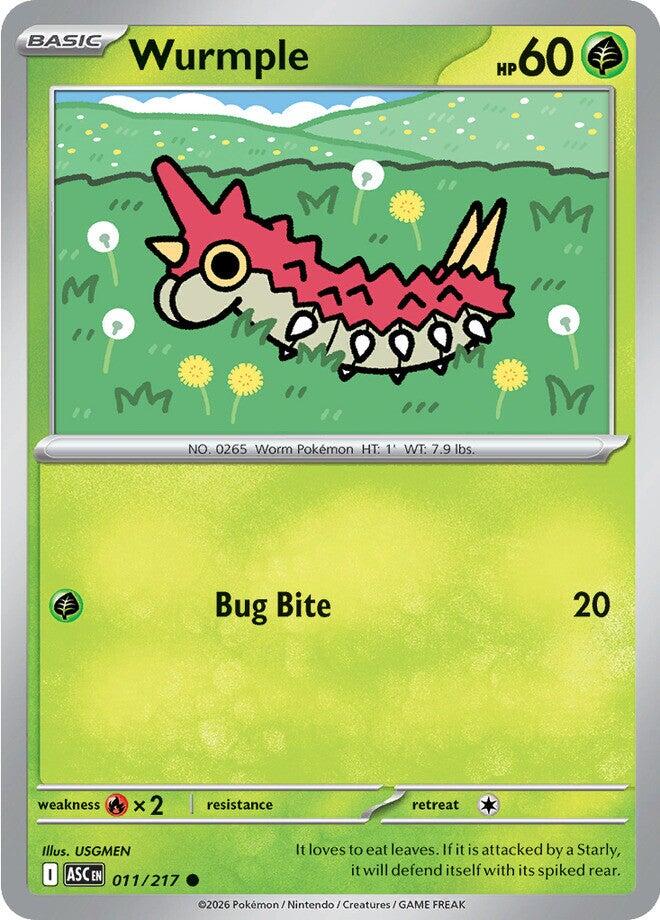 Wurmple (011/217) [Mega Evolution: Ascended Heroes] | Good Games Morley