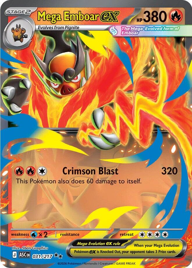Mega Emboar ex (031/217) [Mega Evolution: Ascended Heroes] | Good Games Morley