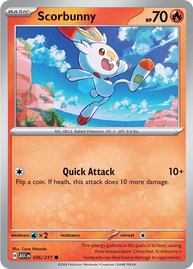 Scorbunny (036/217) [Mega Evolution: Ascended Heroes] | Good Games Morley