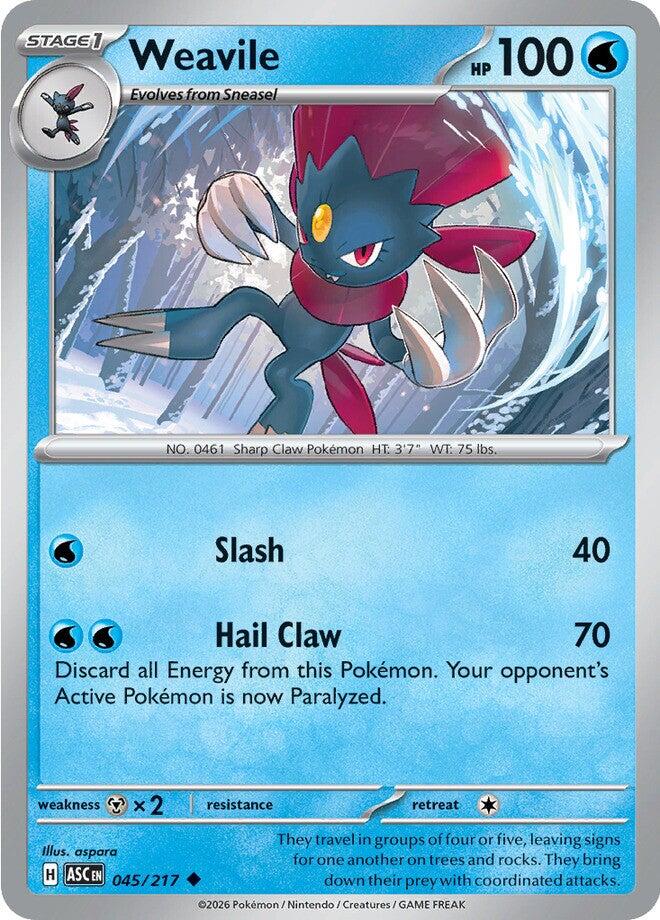 Weavile (045/217) [Mega Evolution: Ascended Heroes] | Good Games Morley