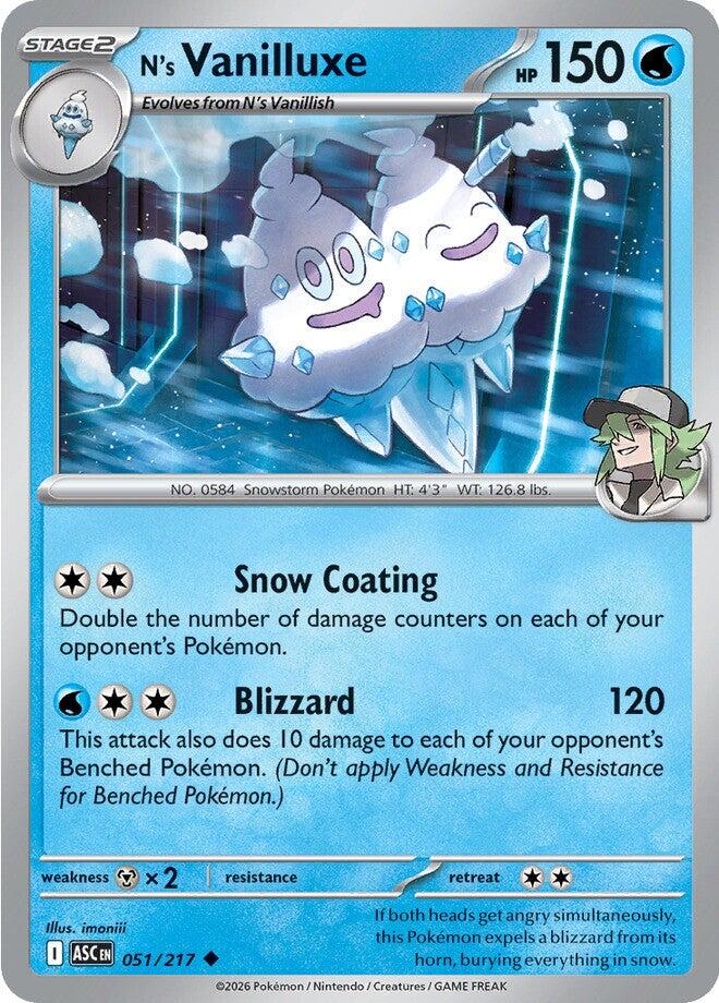 N's Vanilluxe (051/217) [Mega Evolution: Ascended Heroes] | Good Games Morley