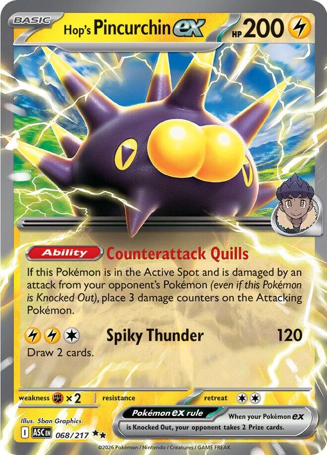 Hop's Pincurchin ex (068/217) [Mega Evolution: Ascended Heroes] | Good Games Morley