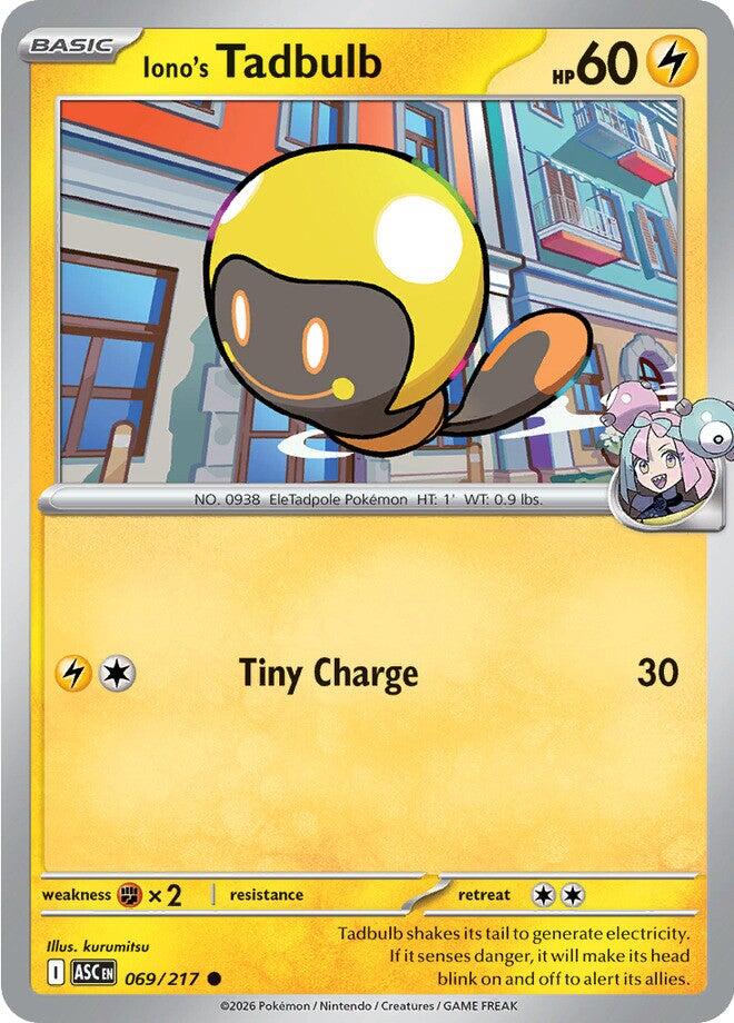 Iono's Tadbulb (069/217) [Mega Evolution: Ascended Heroes] | Good Games Morley