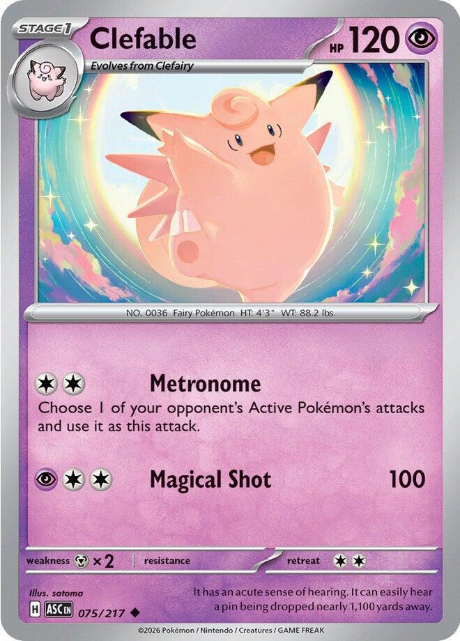 Clefable (075/217) [Mega Evolution: Ascended Heroes] | Good Games Morley