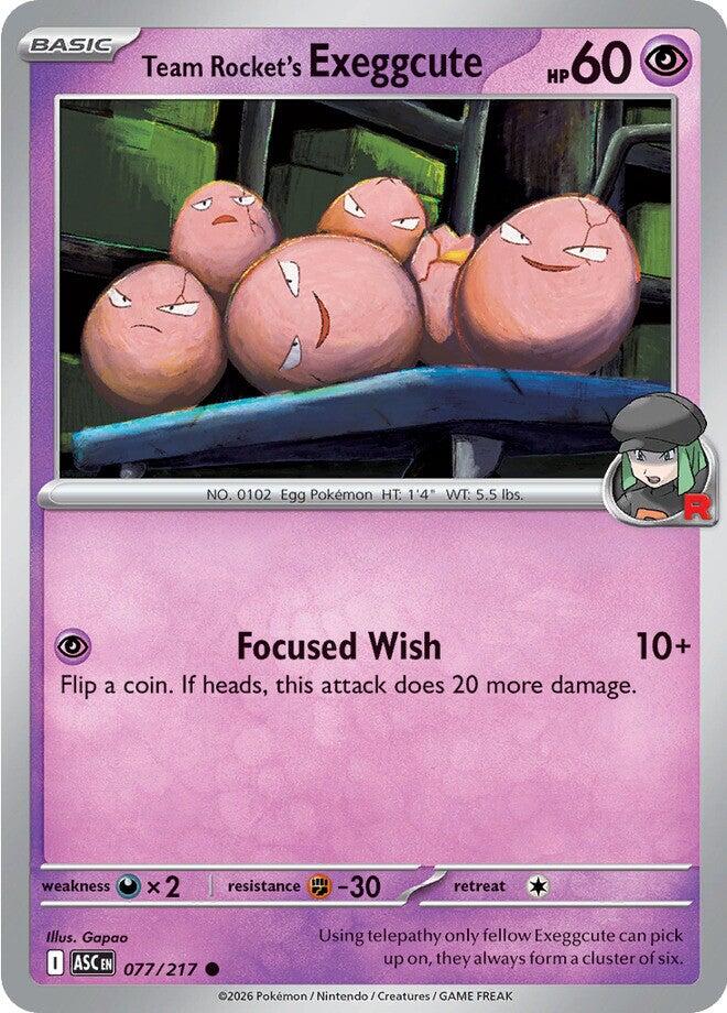 Team Rocket's Exeggcute (077/217) [Mega Evolution: Ascended Heroes] | Good Games Morley