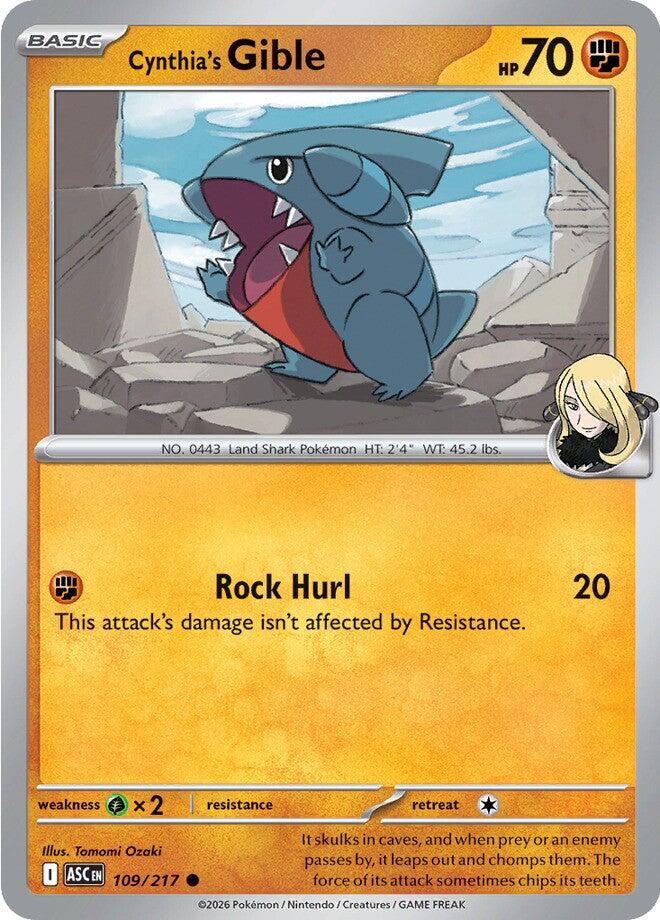 Cynthia's Gible (109/217) [Mega Evolution: Ascended Heroes] | Good Games Morley