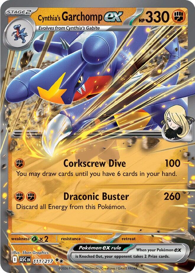 Cynthia's Garchomp ex (111/217) [Mega Evolution: Ascended Heroes] | Good Games Morley