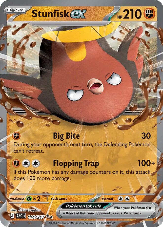 Stunfisk ex (114/217) [Mega Evolution: Ascended Heroes] | Good Games Morley